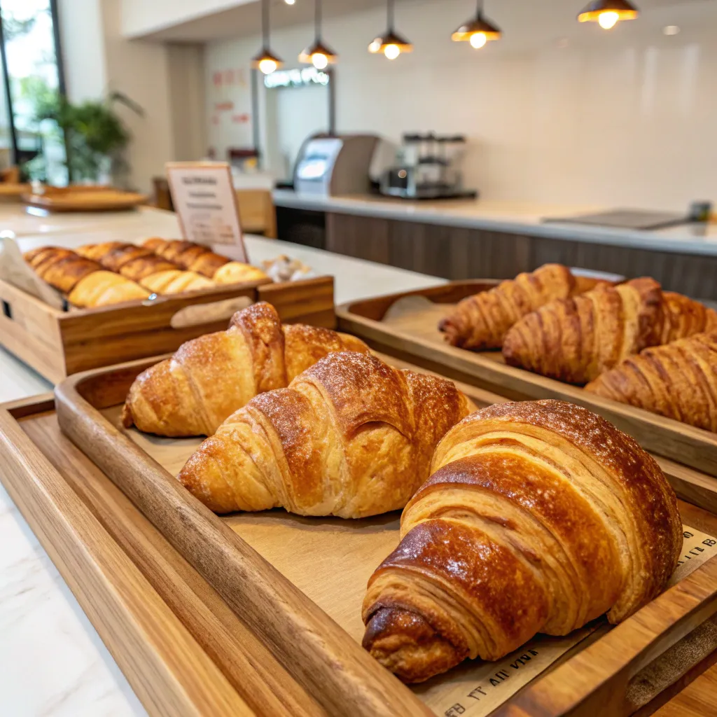 Freshly baked croissants at our cafe