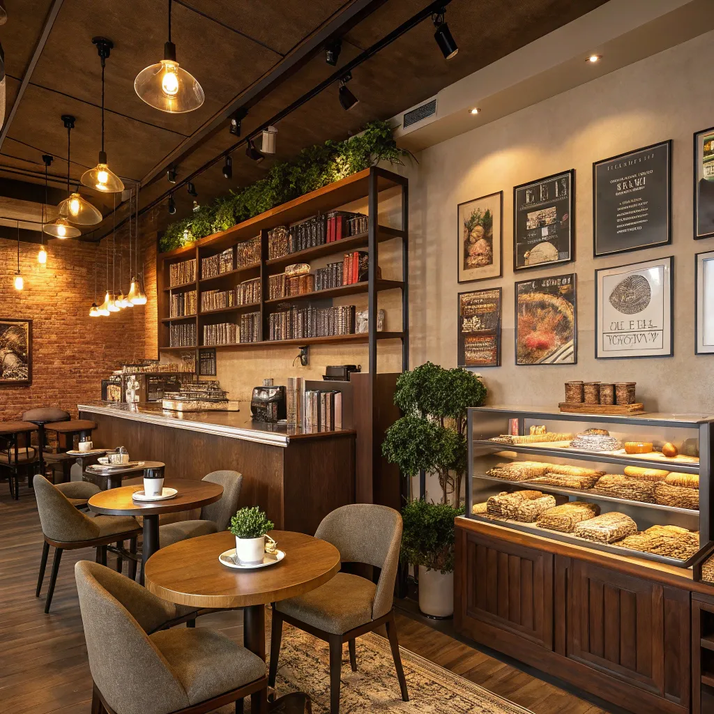 Cozy cafe interior